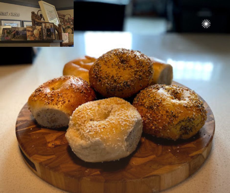 Picture of a plate of NYC style bagels