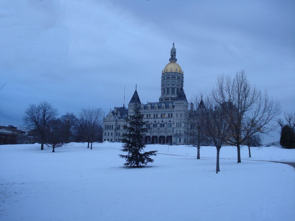 Hartford Connecticut winter at the Capital